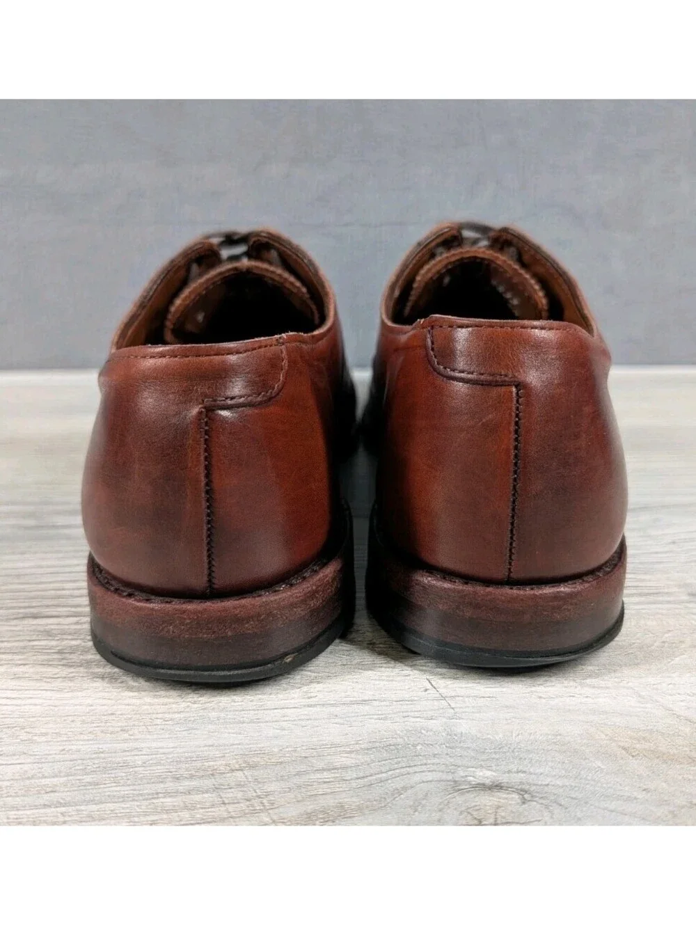 Allen Edmonds Mens 9D Carlyle Brown Leather Oxford Plain Toe USA Dress Shoes
